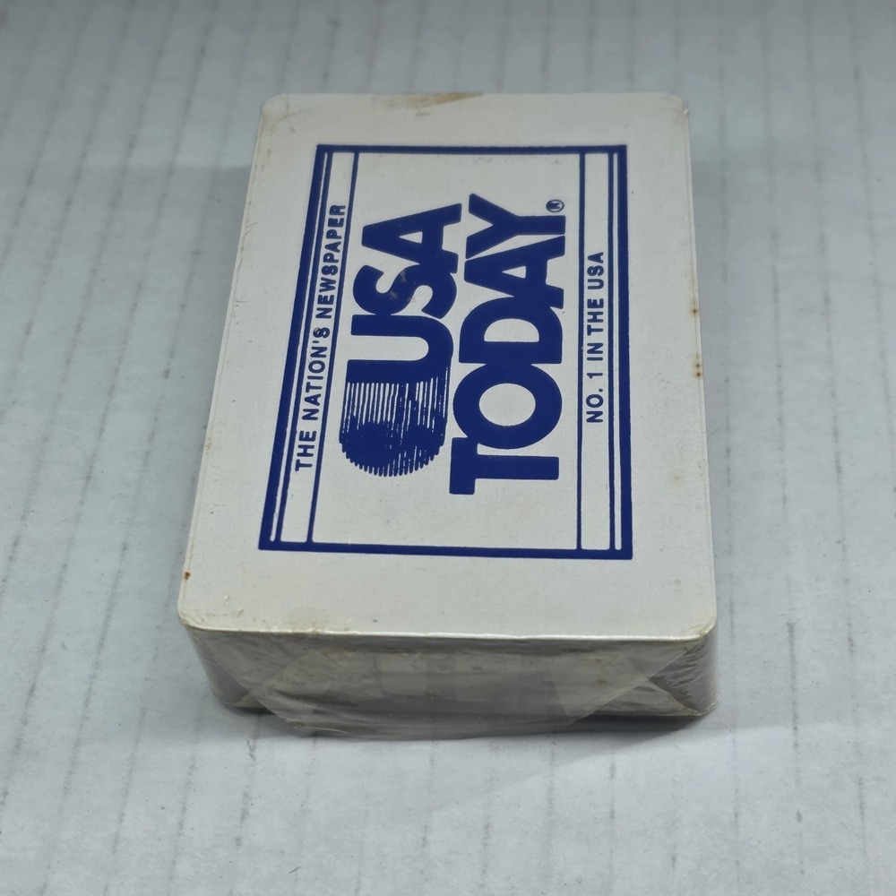 Vintage USA TODAY Logo Playing Cards Deck 1980s Sealed Advertising Promo Poker‎ - Picture 3 of 5